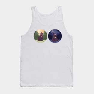 Day and night bears - Sun bear and moon bear Tank Top